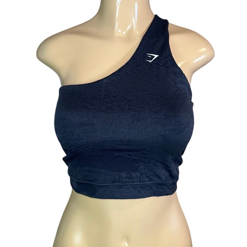 Gymshark Adapt Camo Tank Top Sports Bra Lava Black Onyx Grey SZ Small Medium